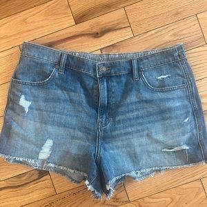 Aerie Distressed Daydream Denim Short - Rocky Blue Large